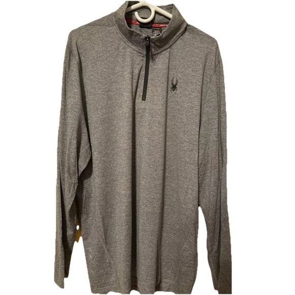 Spyder Active Men's Shirt Pullover 1/4 Zip Long Sleeve Activewear 2XL Minimalist - Picture 1 of 3